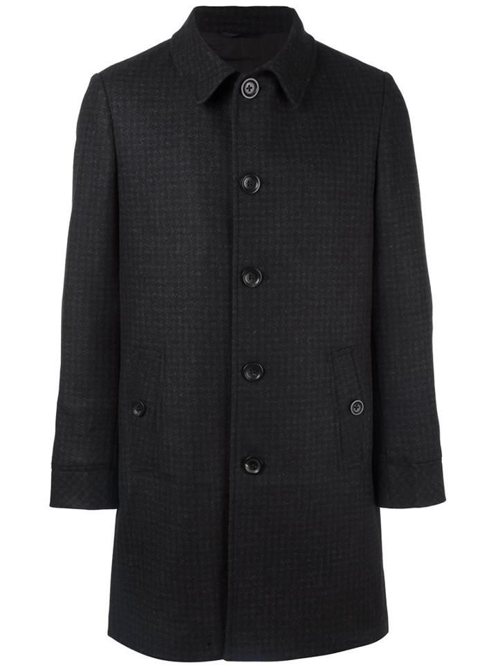 Paltò 'alfredo' Coat, Men's, Size: 54, Black, Cotton/nylon/wool