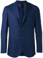 Barba Patch Pockets Blazer, Men's, Size: 54, Blue, Virgin Wool