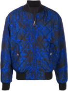 Versace Jeans Couture All-over Logo Padded Jacket - Black