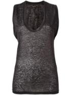 Isabel Marant - Maik Tank Top - Women - Linen/flax - L, Women's, Black, Linen/flax