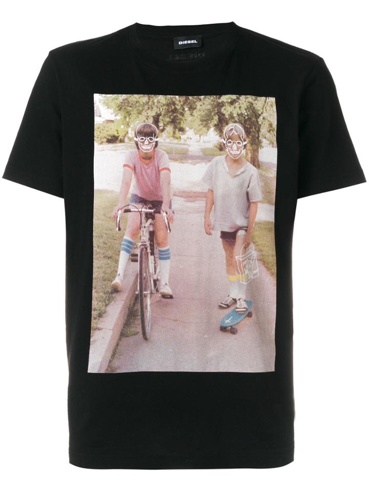 Diesel Graphic Print T-shirt - Black