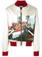 Palm Angels Printed Bomber Jacket - Neutrals