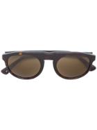 Linda Farrow 91 C6 Flat Top Sunglasses - Brown