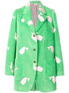 Thom Browne Whale Embroidery Narrow Sack Jacket - Green