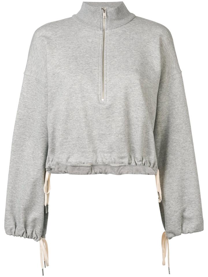 A.l.c. Cropped High Neck Sweatshirt - Grey