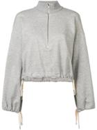 A.l.c. Cropped High Neck Sweatshirt - Grey