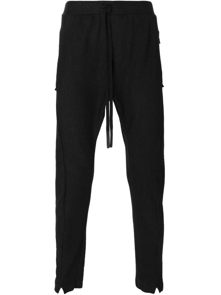 Lost & Found Ria Dunn Drop Crotch Track Pants, Men's, Size: Xl, Black, Cotton/linen/flax/spandex/elastane