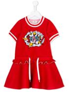 Fendi Kids - Embellished Exploding Logo Dress - Kids - Modal - 8 Yrs, Red