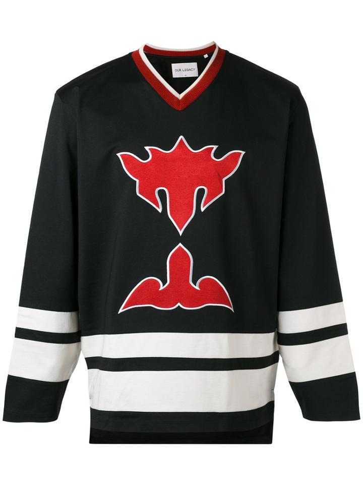 Our Legacy - Graphic Jersey - Men - Cotton/polyester - Xs, Black, Cotton/polyester