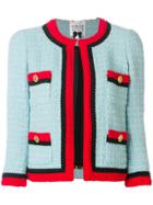 Edward Achour Paris Bouclé Tweed Jacket - Blue