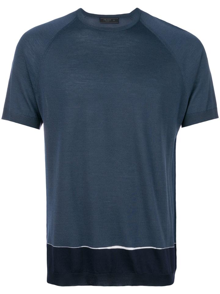 Prada Color Block T-shirt - Blue