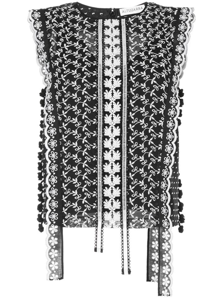 Altuzarra Broderie Anglaise Tank Top - Black