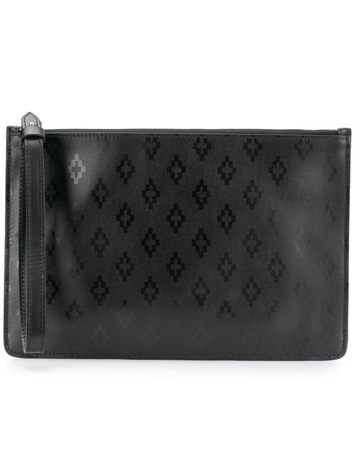 Marcelo Burlon County Of Milan Logo Print Clutch Bag - Black