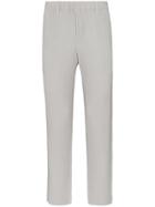 Homme Plissé Issey Miyake Straight Pleated Mid Rise Trousers - Grey