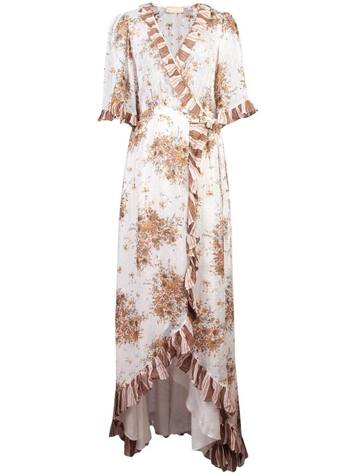 By Timo Delicate Semi Couture Wrap Dress - Nude & Neutrals
