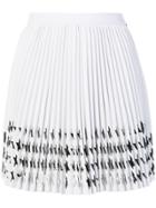 Msgm Fan Pleated Skirt - White