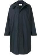 Lemaire Long Hooded Coat - Blue