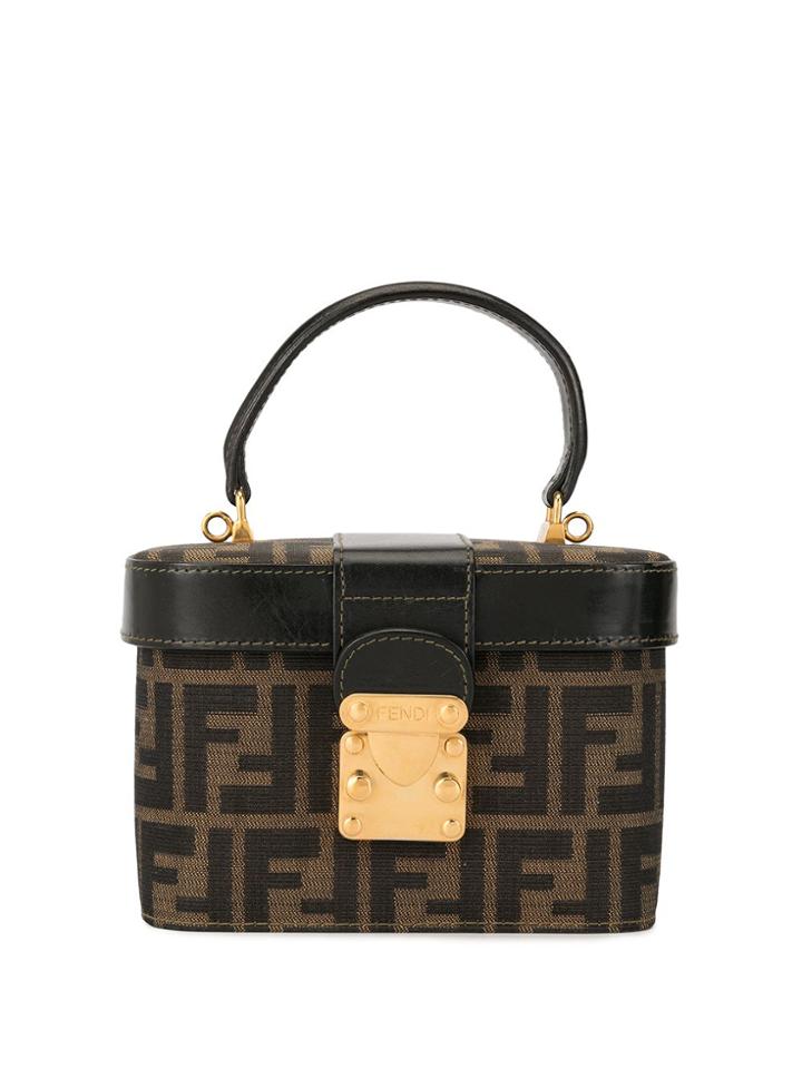 Fendi Pre-owned Mini Zucca Pattern Box Tote - Brown