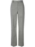 Irene Plaid Print Trousers - Grey