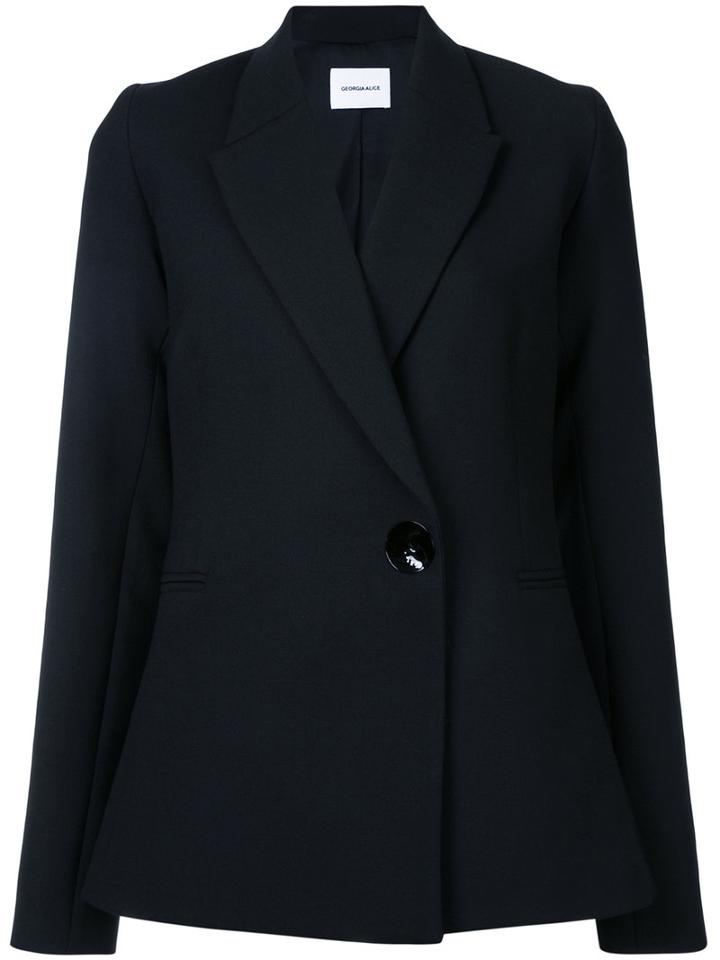 Georgia Alice - Classic Blazer - Women - Polyester/spandex/elastane/virgin Wool - 10, Black, Polyester/spandex/elastane/virgin Wool