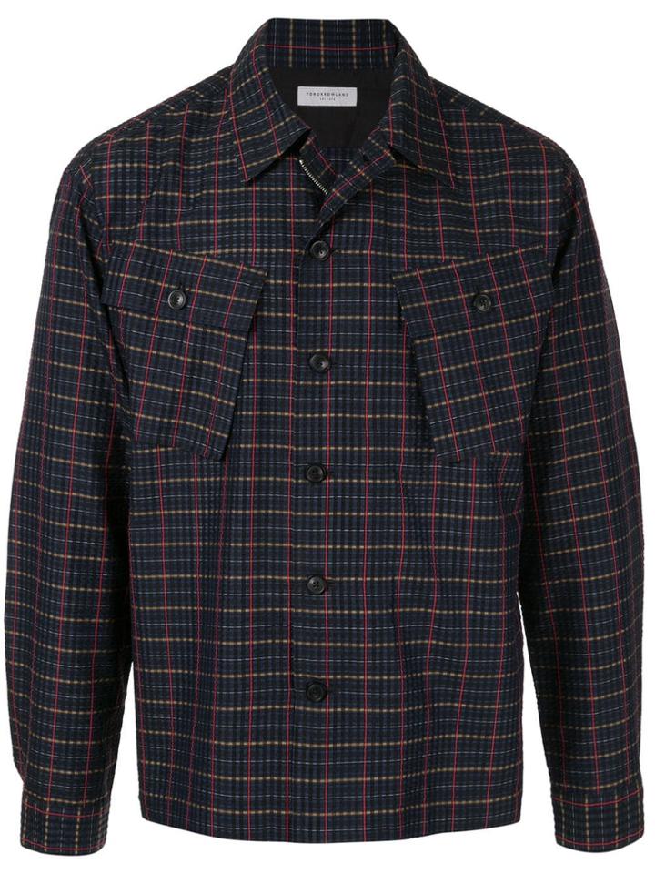 Tomorrowland Checked Shirt Jacket - Blue