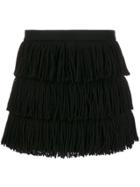 Red Valentino Fringed Tassel Skirt - Black