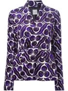 Eggs Printed Jacket, Women's, Size: 42, Pink/purple, Cotton/spandex/elastane/acetate/viscose