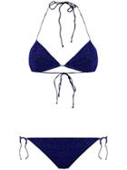 Oseree Lurex Two-piece Bikini - Blue