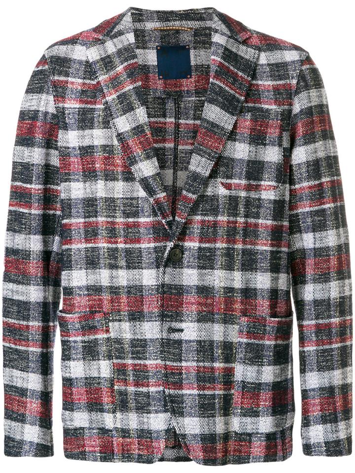 Altea Checked Single Breasted Blazer - Multicolour