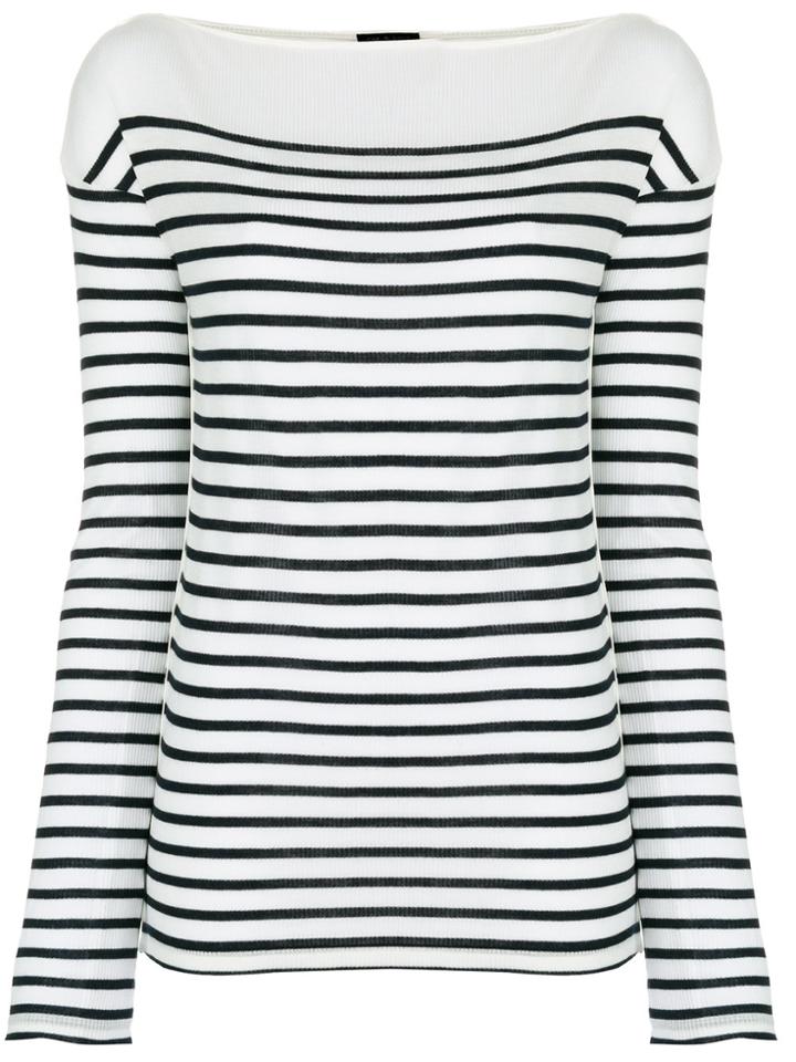 Rag & Bone Striped Knit Jumper - White