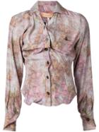 Vivienne Westwood Alcoholic Shirt, Women's, Size: 12, Pink/purple, Silk