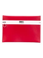 Mm6 Maison Margiela - Synthetic Leather Clutch - Women - Leather - One Size, Red, Leather