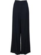 Rosetta Getty Palazzo Trousers, Women's, Size: 8, Black, Viscose/cotton/silk