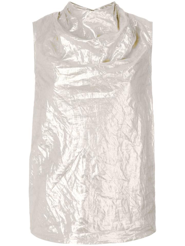Rick Owens - Bonnie Top - Women - Cotton/lurex/stainless Steel - 44, Grey, Cotton/lurex/stainless Steel
