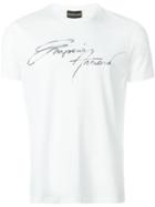 Emporio Armani Logo Print T-shirt, Men's, Size: Xl, White, Cotton