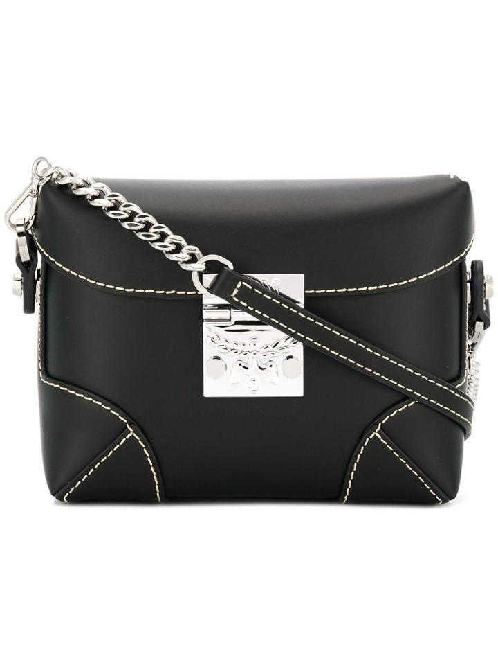 Mcm Foldover Belt Bag - Black