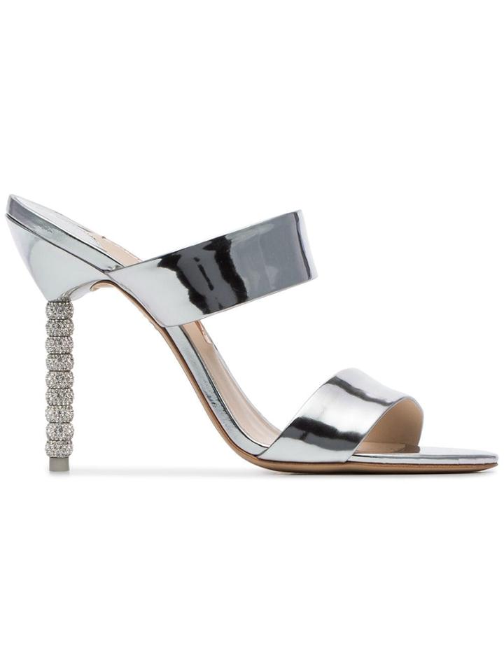 Sophia Webster Swebs Rosalind Crys 100 Slvr Mrlthr Sndl - Metallic