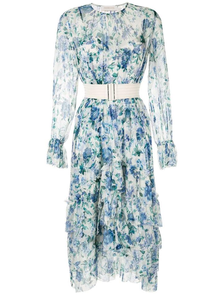 Zimmermann Moncur Frill Dress - Blue
