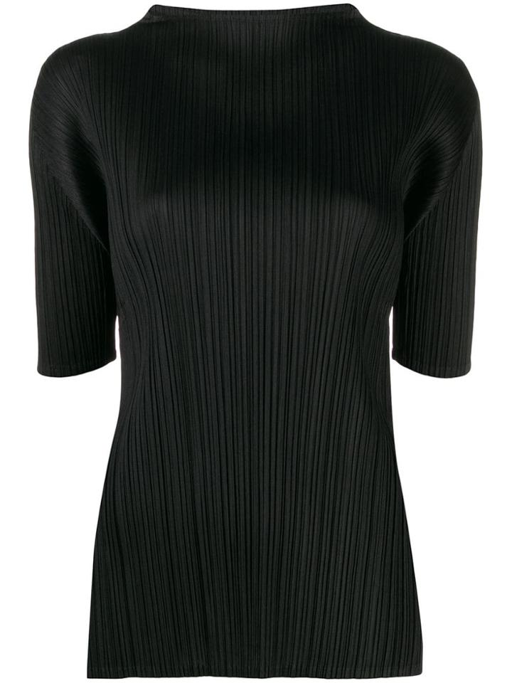 Pleats Please Issey Miyake Pleated Top - Black