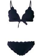 Marysia - Scalloped Bikini Set - Women - Polyamide/spandex/elastane - M, Blue, Polyamide/spandex/elastane