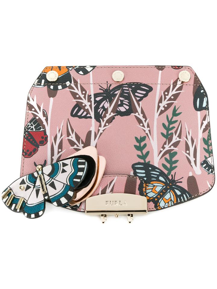 Furla - Metropolis Butterfly Flap - Women - Leather - One Size, Pink/purple, Leather
