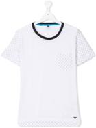 Armani Junior Monogram Detail T-shirt - White