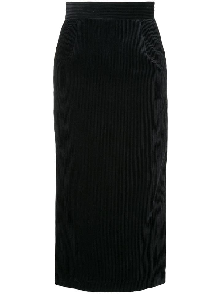 Estnation Corduroy Midi Skirt - Blue