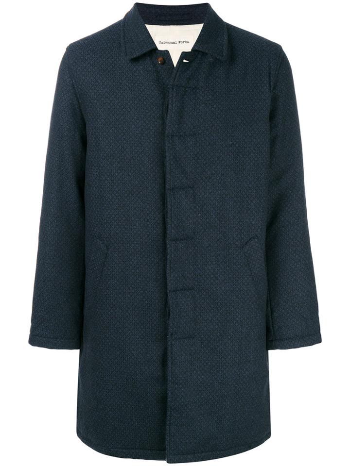 Universal Works Single Breasted Coat - Blue