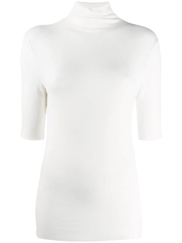 Thom Krom Long Sleeve Roll Neck Top - White