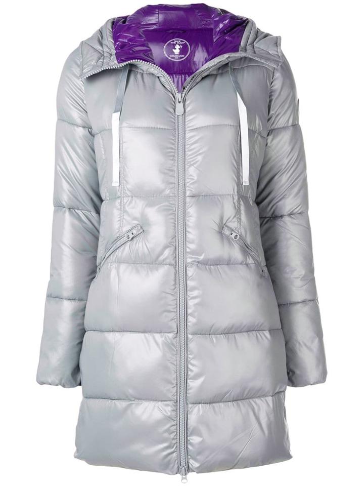 Save The Duck Bicolour Padded Parka - Grey