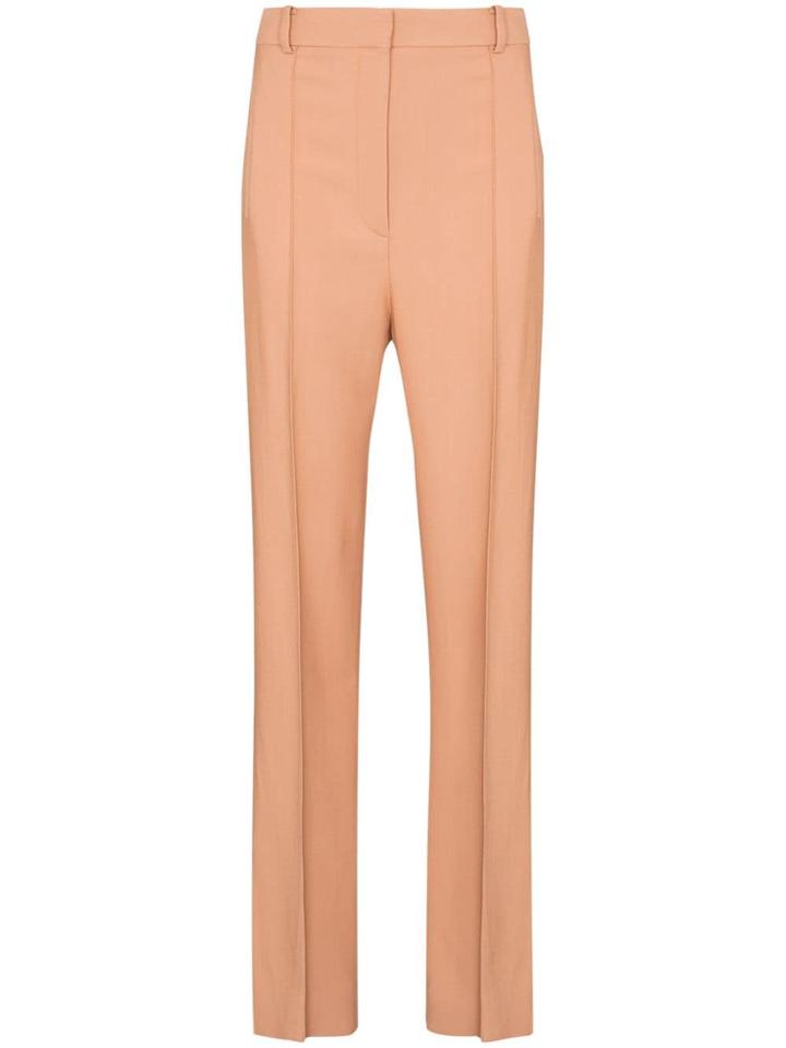 Khaite Carla Straight Leg Twill Trousers - Brown