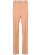Khaite Carla Straight Leg Twill Trousers - Brown