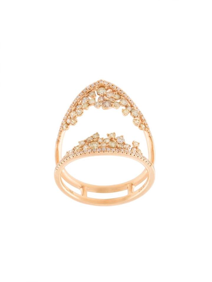 Kristin Hanson Diamond Cluster Open Ring, Women's, Pink/purple