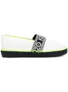 Kenzo Branded Trim Espadrilles - White